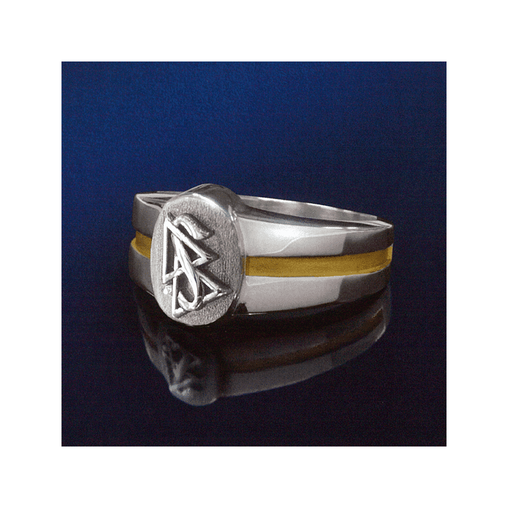 Ezüst Szcientológia-gyűrű (nagy)