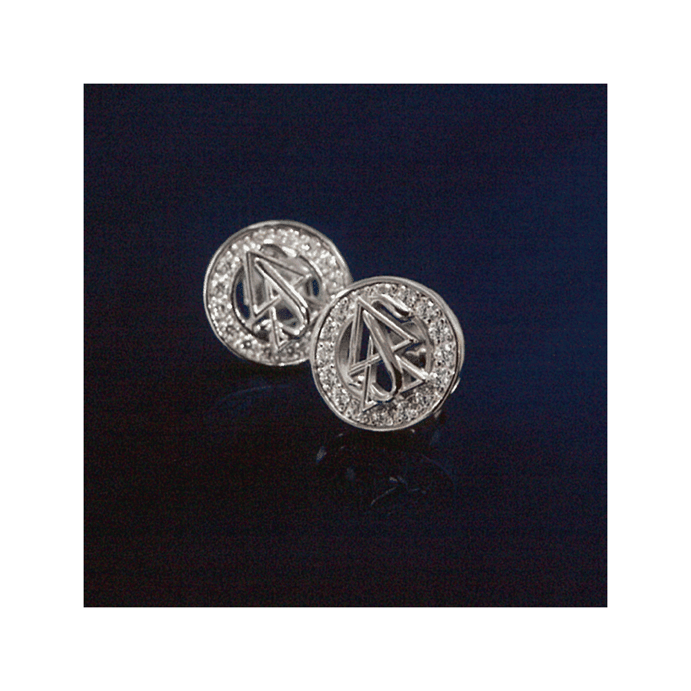 Beszúrós Szcientológia-fülbevaló ékkövekkel